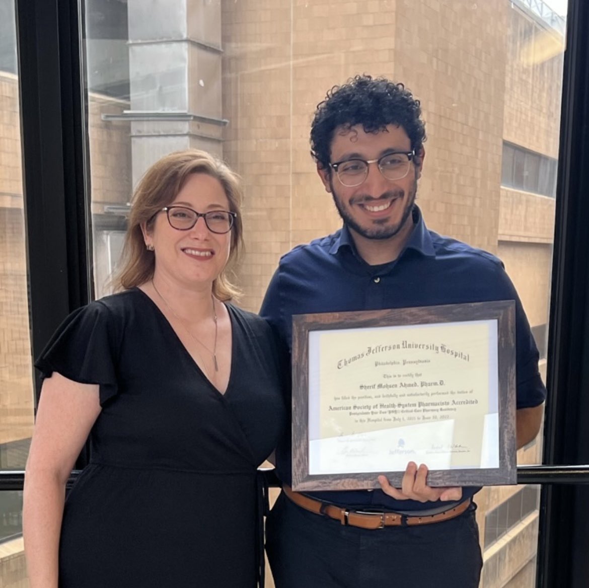 We graduated another good one this year. So proud of everything you’ve accomplished! Now go out there and be a 💫 !!! <a href="/SherifAhmedRx/">Sherif Ahmed</a> <a href="/JeffPharmRes/">Jeff Pharmacy Residency Programs</a> #twitterRx #PharmRes #ProudRPD #PharmICU