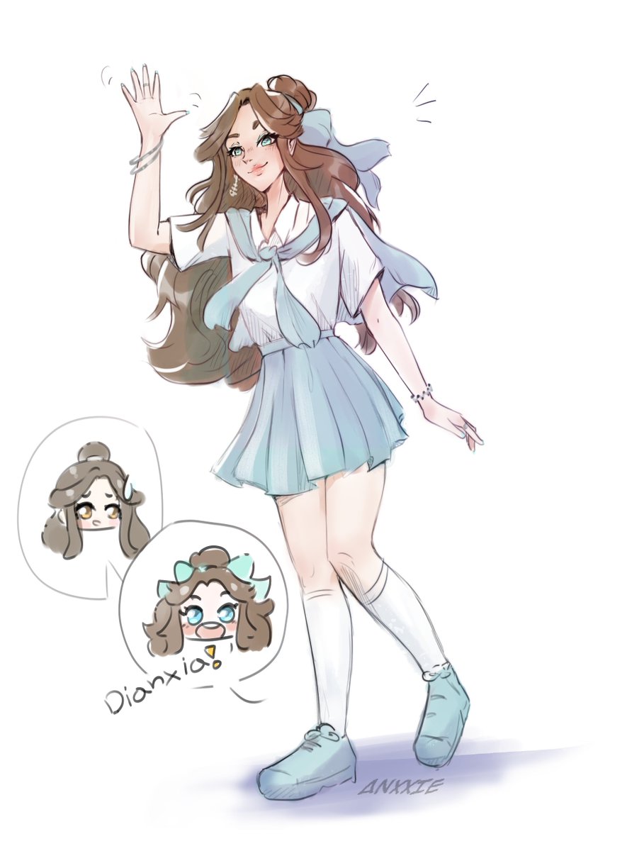 __Anxxie's tweet photo. School girl summer TGCF AU inspired by a cosplay of kictor on Instagram(??
(Still working on the name tho)
#tianguancifu #xielian #huacheng #mxtx #mxtxnovels #heavenofficialblessing #hualian #beefleaf
 #hexuan #shiqingxuan #beefleafweek #cuteschoolgirl #schoolgirl #TGCF https://t.co/pagXXFwWG0