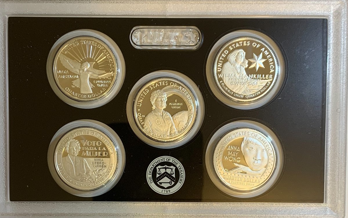 BaltimoreCoins's tweet photo. The 2022 Silver Proof Set from @usmint includes all 5 of the American Women Quarters released for the year. You can learn more about the American Women Quarters program here:

https://t.co/EgikAATUvf

 #coinclub #numismatics #numismatist

2/2 https://t.co/V7ozunBthz
