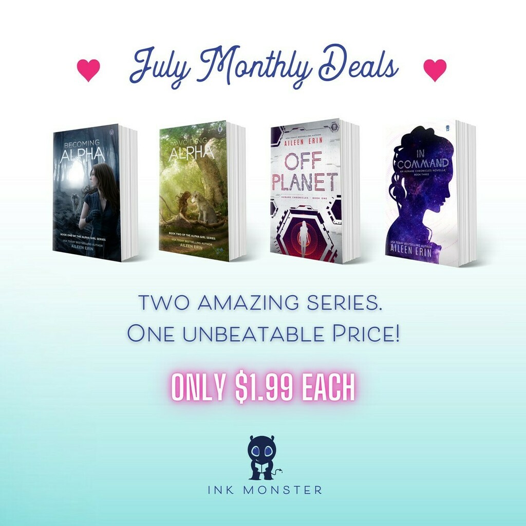 InkyTheMonster's tweet photo. It's almost July! And that means new deals on Amazon. Check out this month's specials and pick up something you're missing from your collection at an awesome price! 

Becoming Alpha is $1.99 7/4-7/10 on Amazon Kindle!

Avoiding Alpha is a $1.99 Kindle Da… https://t.co/JYlJ1JG2F0 https://t.co/nTZsyvJJsB