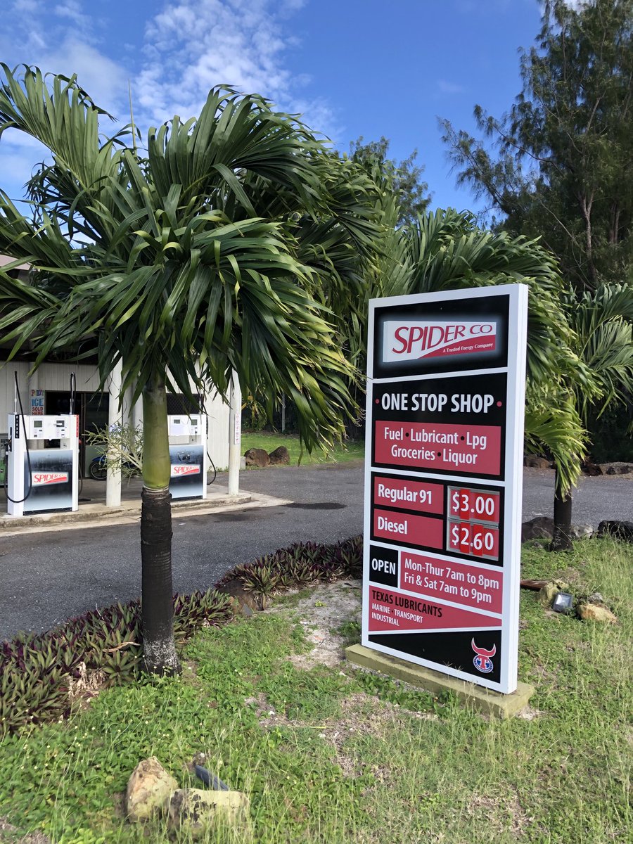 SeamanKarl's tweet photo. Petrol cheaper in Aitutaki than New Zealand. https://t.co/hqXIrFnmB7