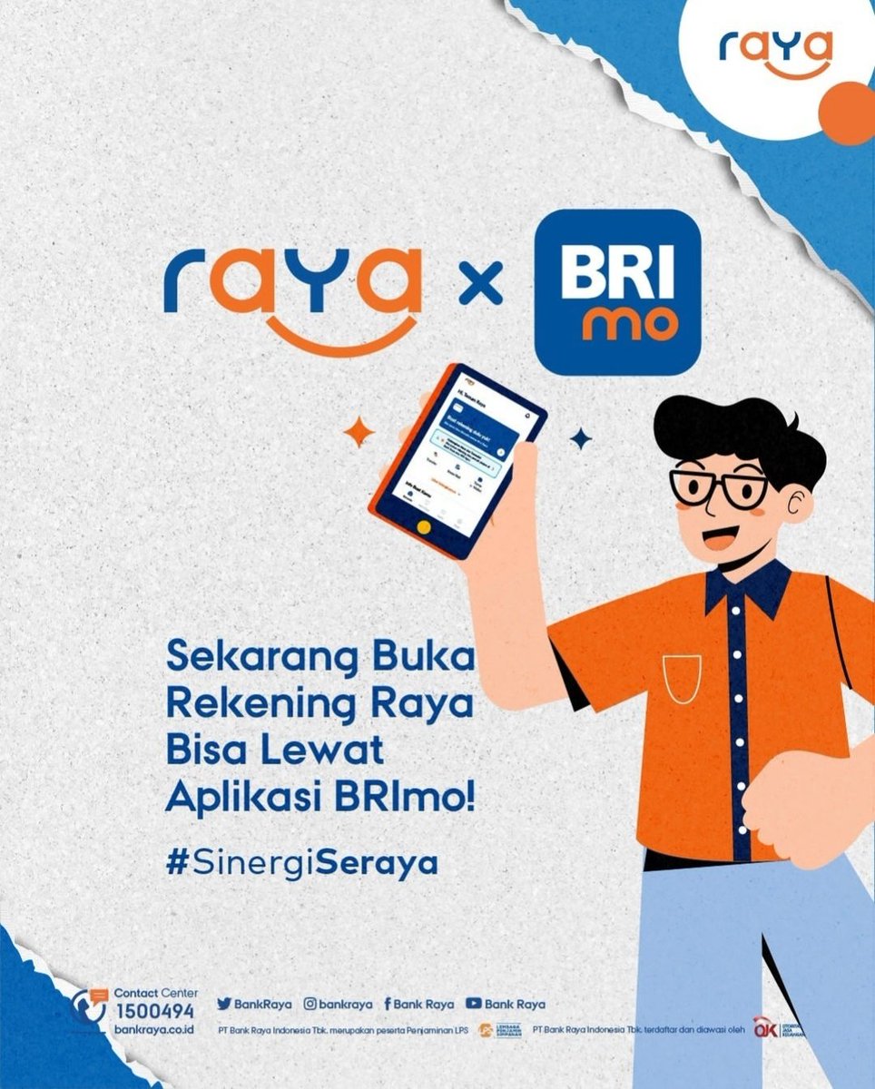 BankRaya's tweet photo. Hai, Kawan Raya dan Sobat BRI! Sekarang kamu bisa membuka Saku Raya lewat Aplikasi BRImo.
Dapatkan juga promo menarik khusus kamu yang membuka Saku Raya melalui BRImo dalam periode 29 Juni - 10 Juli 2022. Penasaran dengan promonya?
#SinergiSeraya #BankRaya #BEYONDmo https://t.co/jB9puEU3mn
