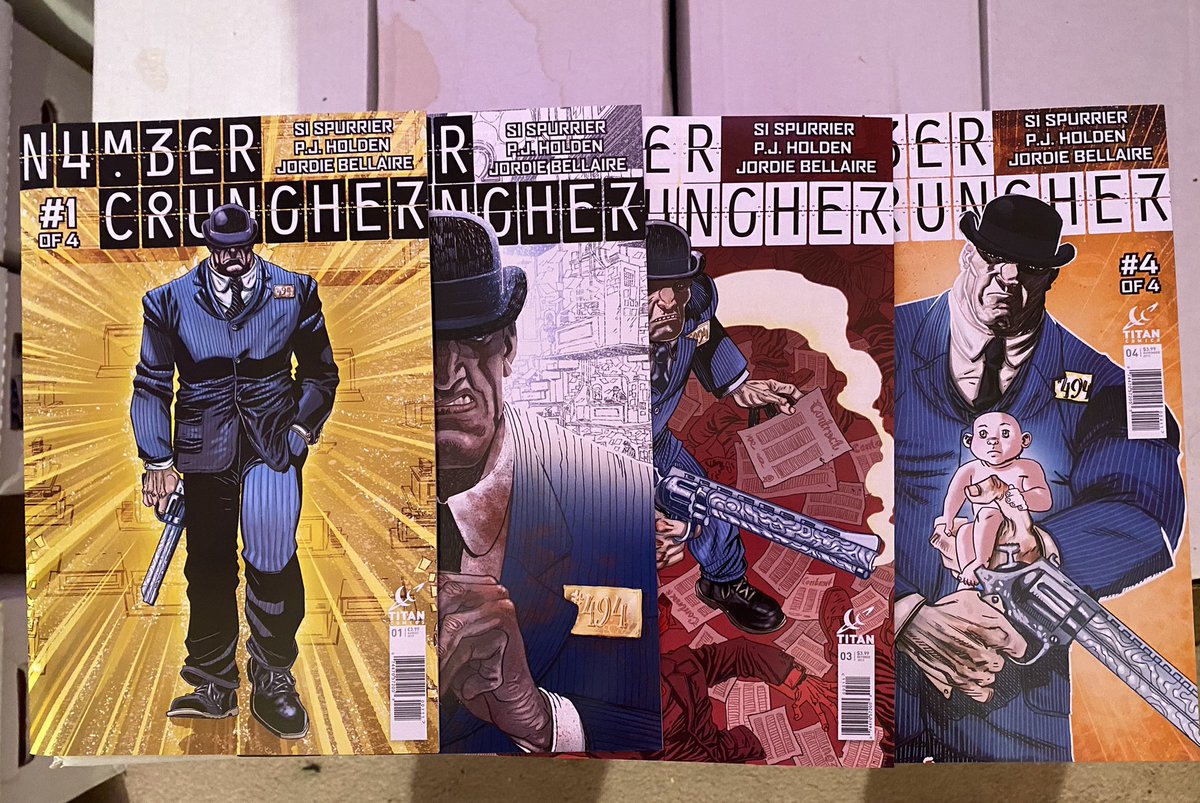 comicsmiz's tweet photo. I came across this miniseries #NumberCruncher by Si Spurrier and PJ Holden. A mathematician dies, finds out that the afterlife is all based on a divine equation which he hacks to be reincarnated multiple times. There are consequences. Excellent read. #StillOrganizing #Comics https://t.co/NUfzGPPBVu
