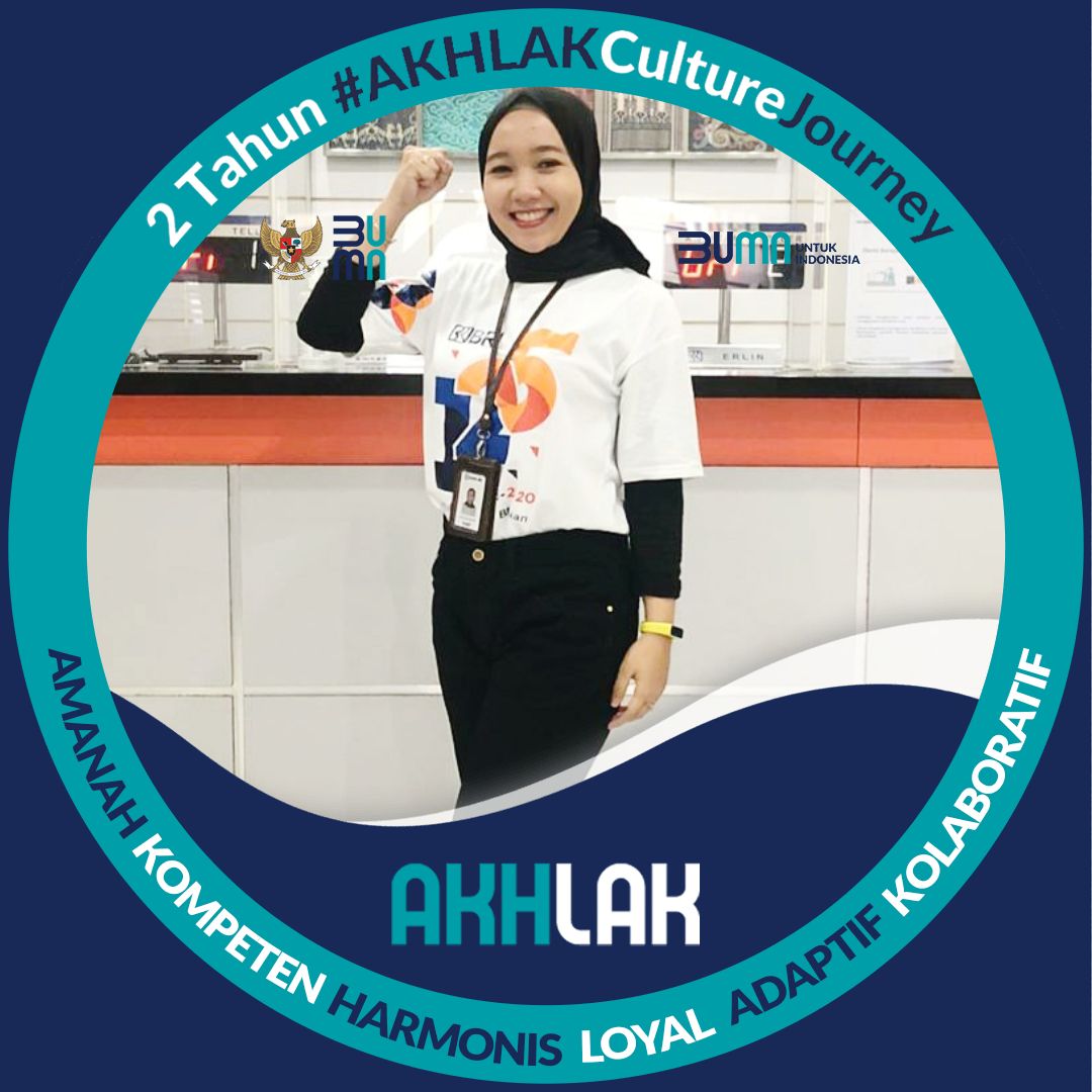 AvifahN's tweet photo. Bangga jadi insan BUMN karena jadi bagian dari lokomotif kemajuan Indonesia di momen 2 Tahun
#AKHLAKCultureJourney https://t.co/t5uEMPrBbJ