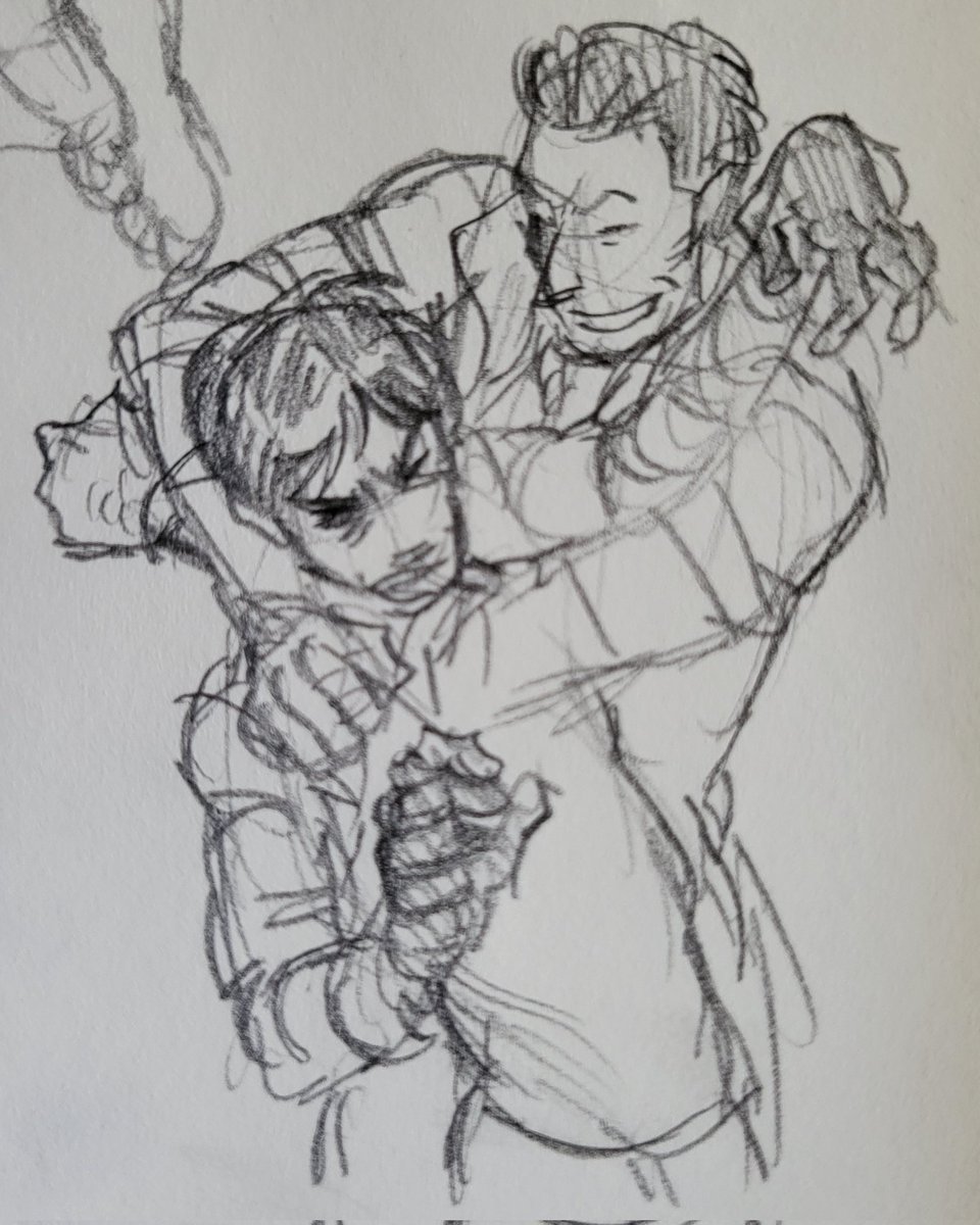 yolkqu's tweet photo. dandrey wrassling doodle https://t.co/TIcFvs6Gir