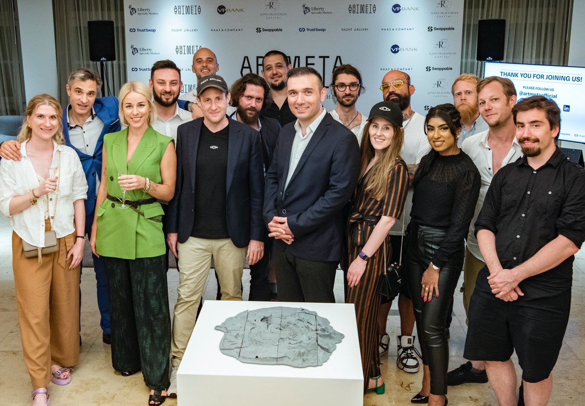 artmetaofficial's tweet photo. Meet the ArtMeta team! 🎉

ArtMeta has a growing team of 20 people and our event would not have been possible without them. 

Did you know that that ArtMeta team comes from 10 different countries?

To learn more about our team check out our website https://t.co/RULK3QqtWw https://t.co/qYEEdWp6tK