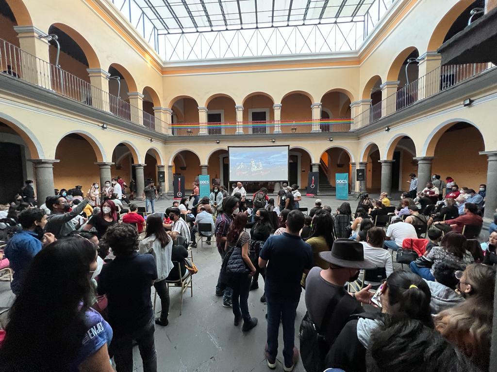 DocsMX's tweet image. ¡Todo lo que vas a ver, es real! 

En la función de despedida de #DocsPuebla2022, así luce la Casa de Cultura de Puebla.