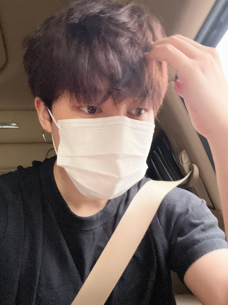weverse 220701 @bts_twt

jimin: if i were to fall asleep today after eating (that) ramen, it would be a disaster

+selfie of jimin in the car, hand to his head and looking off screen like he's thinking