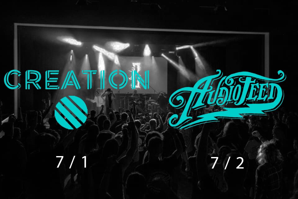 🎆THIS WEEKEND! 🎆
July 1 <a href="/CreationFest/">Creation Festival</a> 1pm at Fringe Stage
July 2 <a href="/audiofeedfest/">Audiofeed Festival</a> 10:15pm at Sanctuary Stage
