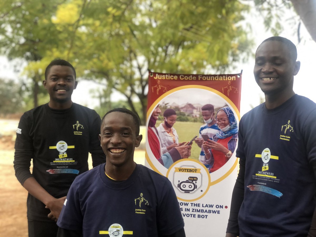 The_BigConvo's tweet photo. #TGIF 

This week, we were hugely inspired by the cool WhatsApp Bot🤖developed by @Justice_Code 

The VOTE BOT is meant to strengthen #Women &amp; #Youth participation in the democratic space.

#RegisterToVote #CivicTech 

@MatoboYouth @marange_women @GMCZimbabwe @AstreaJustice1 https://t.co/blVCWCa6yM
