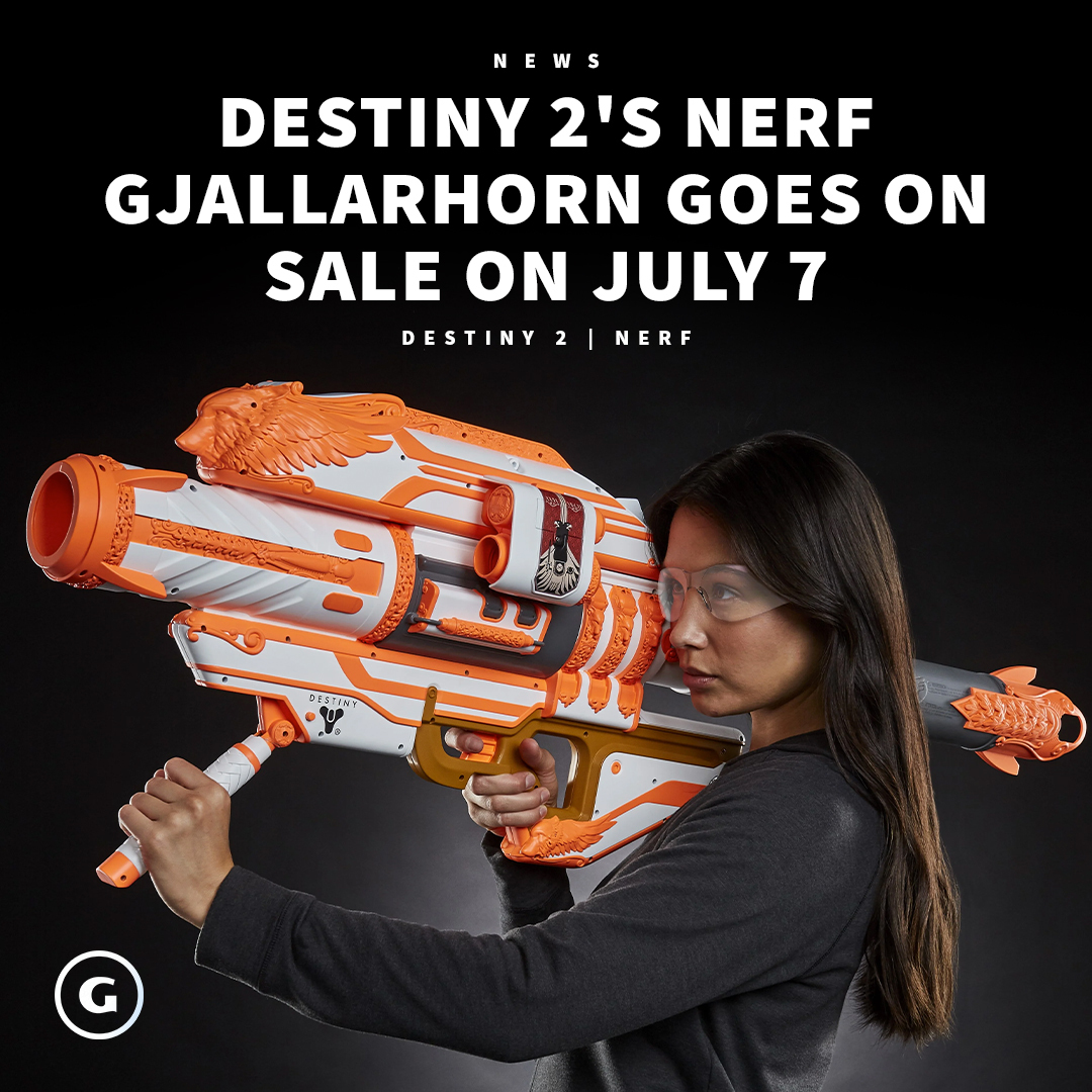 GameSpot's tweet photo. The $185 Nerf replica of Destiny 2's best Exotic weapon is finally here. https://t.co/K0Cvr6BQdY