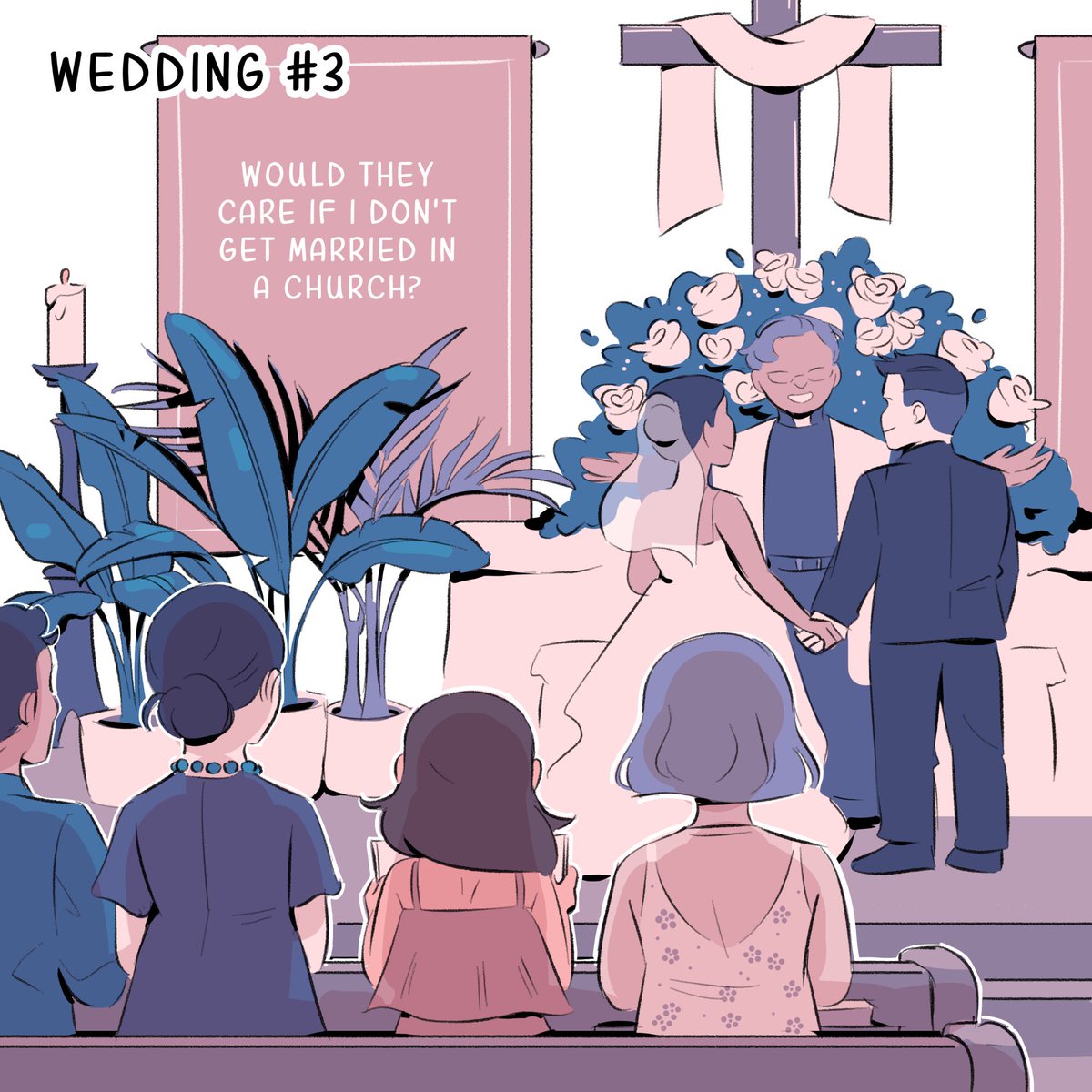 polymorphin_'s tweet photo. wedding wonderings 🌈 quick comic for pride month! 1/3 https://t.co/kJy6RLhKLF