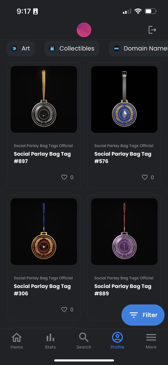 My <a href="/SocialParlay/">Social Parlay</a> bag tags revealed 👀 got some absolute fire. That carbon Eagle with the Gold Cuban has got to be my favourite!