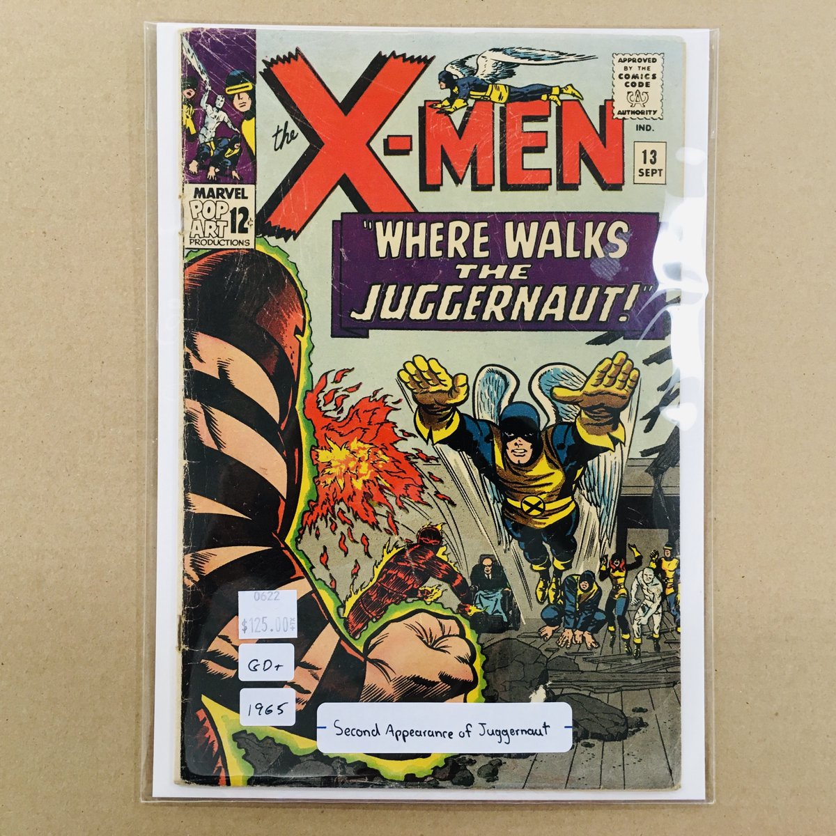 CosmicComicsLV's tweet photo. #UncannyXMen #13 from 1965 added to the case. GD+ condition. The #SecondAppearance of #Juggernaut. https://t.co/G0gLRo5Efu
