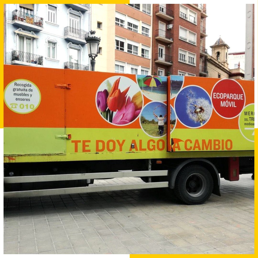 Bon dia! El divendres es recicla als #ecoparcs mòbils de l'<a href="/AjuntamentVLC/">Ajuntament València</a> i l'@EmtreEntitat 🚛. Troba'ls a:

📍 #Pinedo: Pl. Major
📍 #Benicalap: Avda. Equador, 75
📍 #LaMalvarosa: Avda. Malva-rosa, 86-92
📍 #ElFornDAlcedo: Pl. Riu Segura

♻️ bit.ly/3qCm0Ez