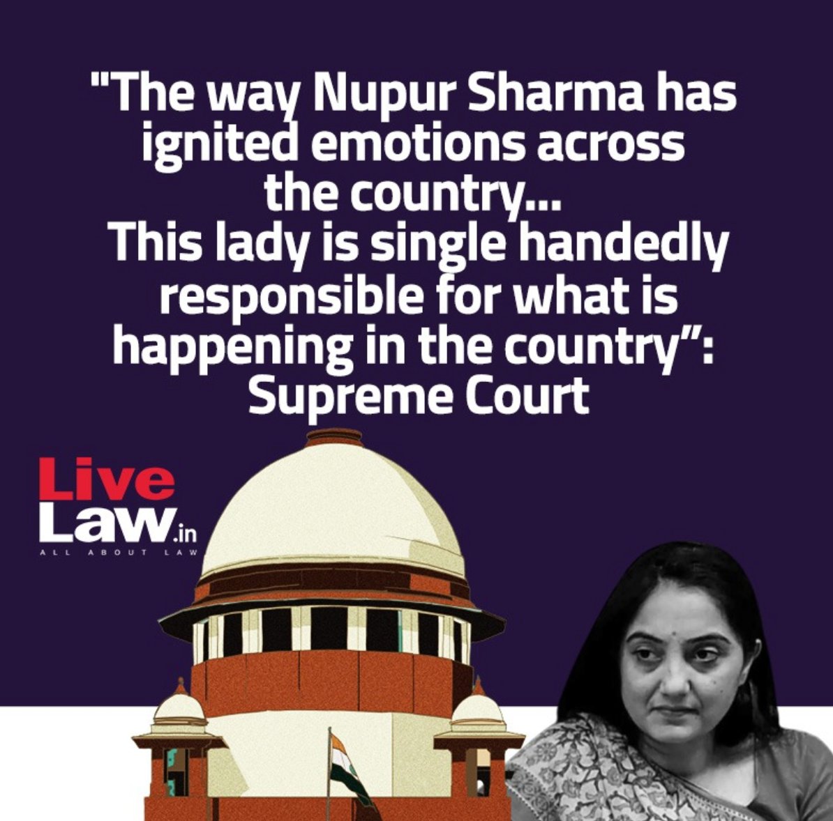 #NupurSharma is a disgrace to humanity. As a proud Hindu she makes my head fall in shame. 
Today honourable #SupremeCourt has said what I said 4 days back she is responsible for destroying the fabric of our society. 
Thank you PM <a href="/narendramodi/">Narendra Modi</a>, It needed courage what you did.