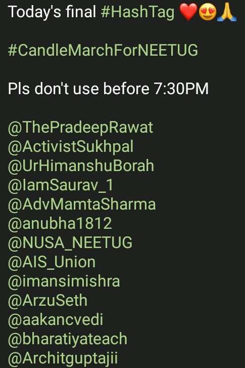 Shivani45016265's tweet photo. Those who can't physically be present in the candle march...can do this 
TAKE A picture of you with a poster and candle and Tweet with the following hastag
#MODIJIextendNEETUG 
#ResignDharmendraPradhan 
#NEETLIVESMATTER https://t.co/jFiIyUXlIX