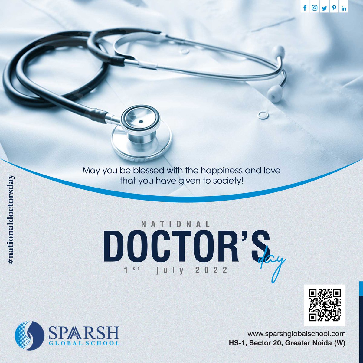 SparshGlobal's tweet photo. Thanks to the doctors for letting us have the opportunity to lead a healthy and risk-free life! Our society owes them a lot. #HappyDoctorsDay!
#doctorsday #NationalDoctorsDay #ThanksDoctor #DoctorsDay2022

#CBSESchool #bestschoolingreaternoidawest
#SGS 
https://t.co/kqih1T9MMD https://t.co/IFZnmEl7b2