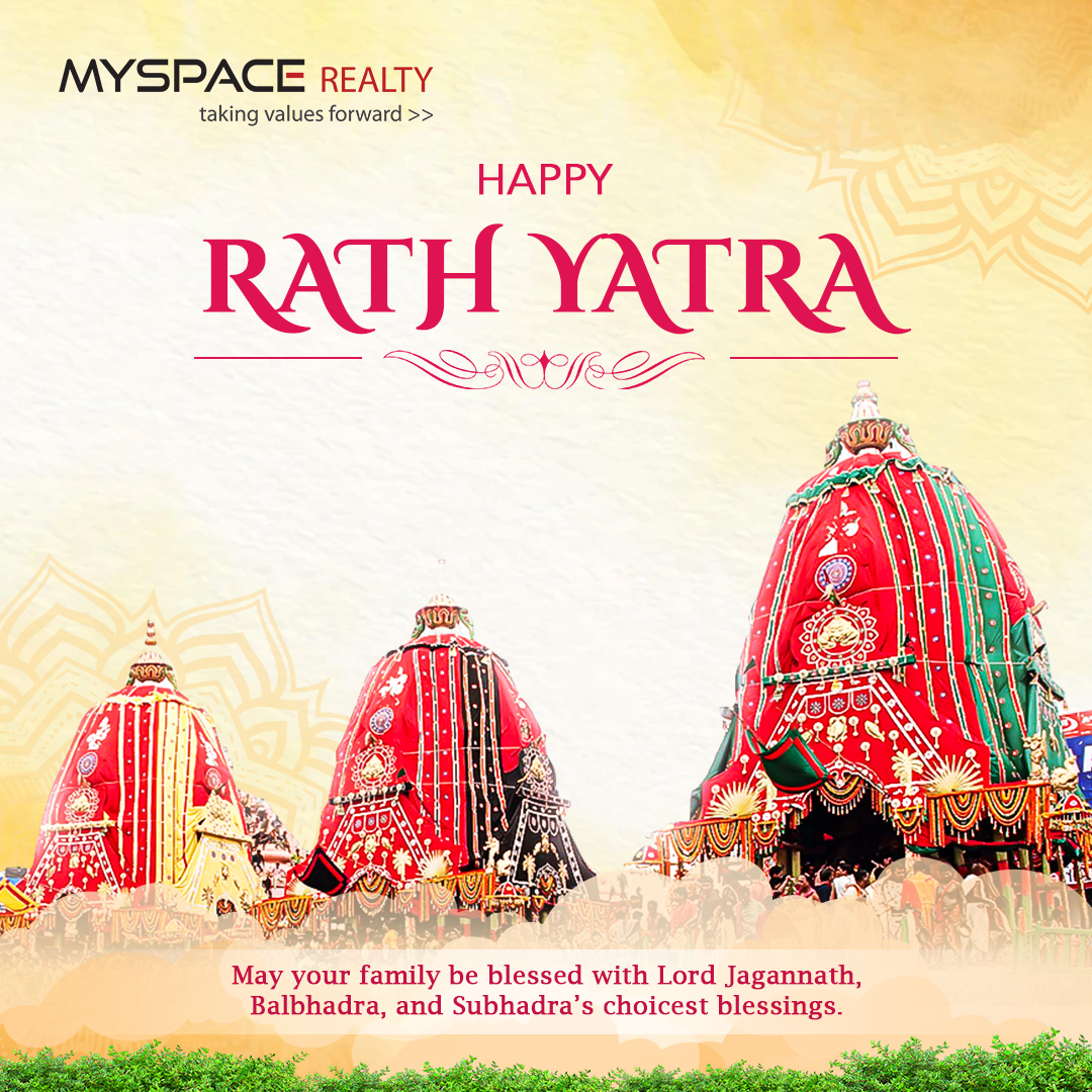 MySpace_Realty's tweet photo. Let us celebrate the glory of Lord Jagannath on the auspicious occasion of Rath Yatra.
#RathYatra #CarFestival #Chariot #LordJagannath #Puri #JayJagannath #Devotion #MYSPACEREALTY https://t.co/6CIdjTHUKX