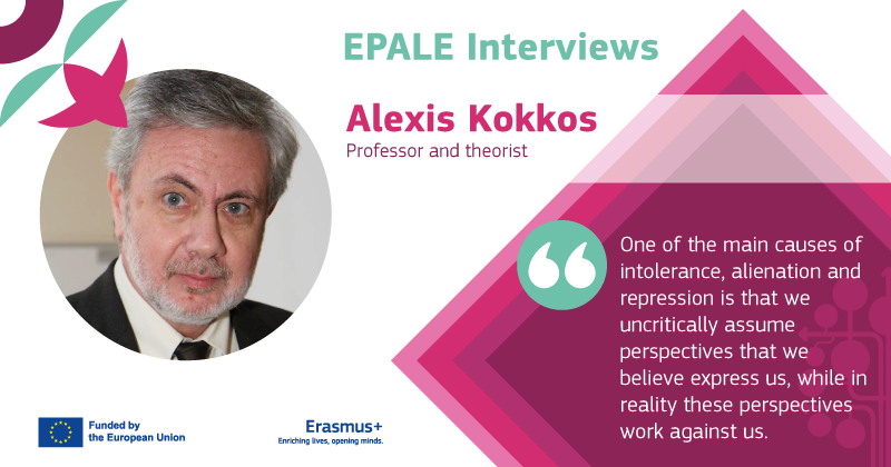 EpaleGreece's tweet photo. Η Eυρωπαϊκή πλατφόρμα EPALE φιλοξενεί τη συνέντευξη του Ομότιμου Καθηγητή ΕΑΠ, Προέδρου της Επιστημονικής Ένωσης Εκπαίδευσης Ενηλίκων, κ. Αλέξη Κόκκου με θέμα τη Μετασχηματίζουσα Μάθηση μέσω της τέχνης: https://t.co/Dl0rPCrTxG.
#AdultEducation #AdultLearning #ALE https://t.co/qKuyt9tYnl