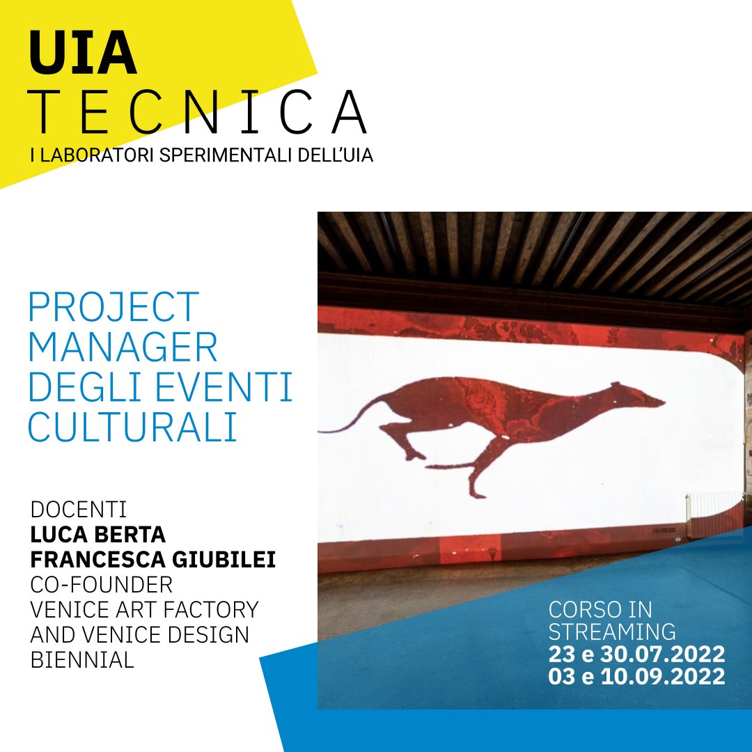 #UIAtecnica

🎯 Impara a organizzare in maniera efficace un progetto artistico e culturale!

Iscriviti al Corso EXECUTIVE in live streaming 𝐏𝐑𝐎𝐉𝐄𝐂𝐓 𝐌𝐀𝐍𝐀𝐆𝐄𝐑 𝐃𝐄𝐆𝐋𝐈 𝐄𝐕𝐄𝐍𝐓𝐈 𝐂𝐔𝐋𝐓𝐔𝐑𝐀𝐋𝐈  

👉bit.ly/3HM2qwD

#formazione #corsonline #streaming