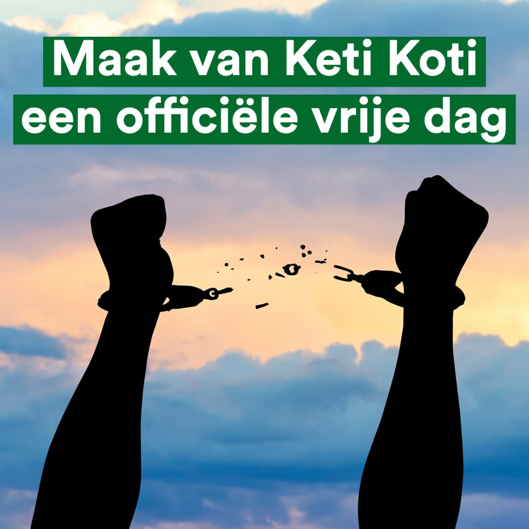 PartijvdDieren's tweet photo. We moeten de NL slavernij en alle verschrikkingen die daarbij hoorden herdenken, de afschaffing ervan vieren en stil staan bij dat de gevolgen van het koloniale verleden nog altijd doorwerken in het heden. Daarom moet #KetiKoti een nationale feest- en herdenkingsdag worden. https://t.co/V4EtaZVzwk