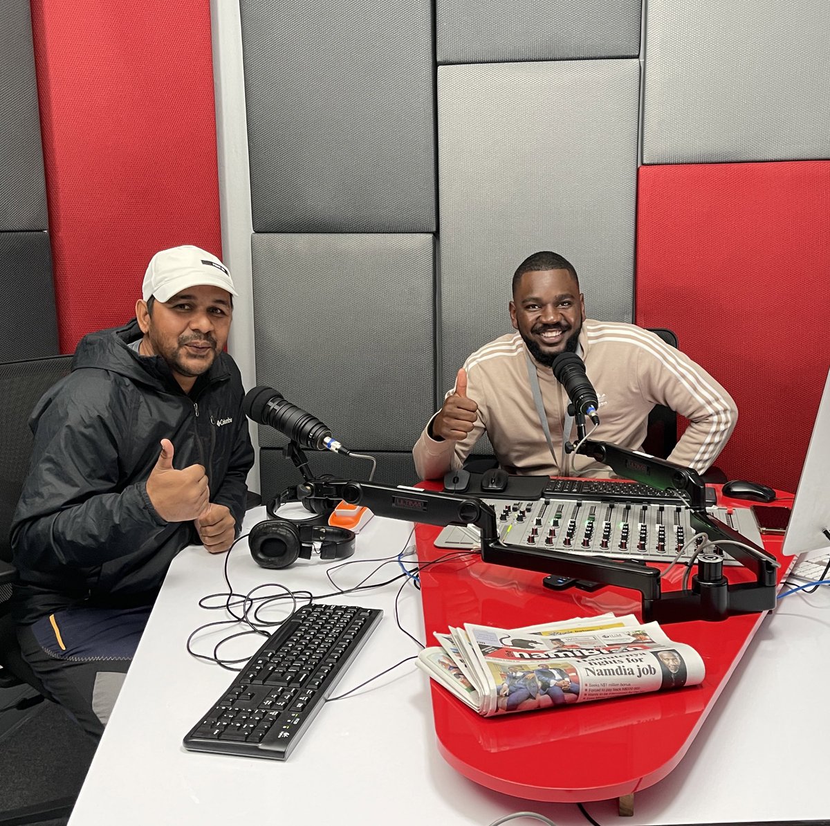 It was nice morning talk at FM radio @TheNamibian  at Windhoek  regarding  Save environment #wheelsforgreen @IndiainNamibia @MEAIndia #cyclebaba