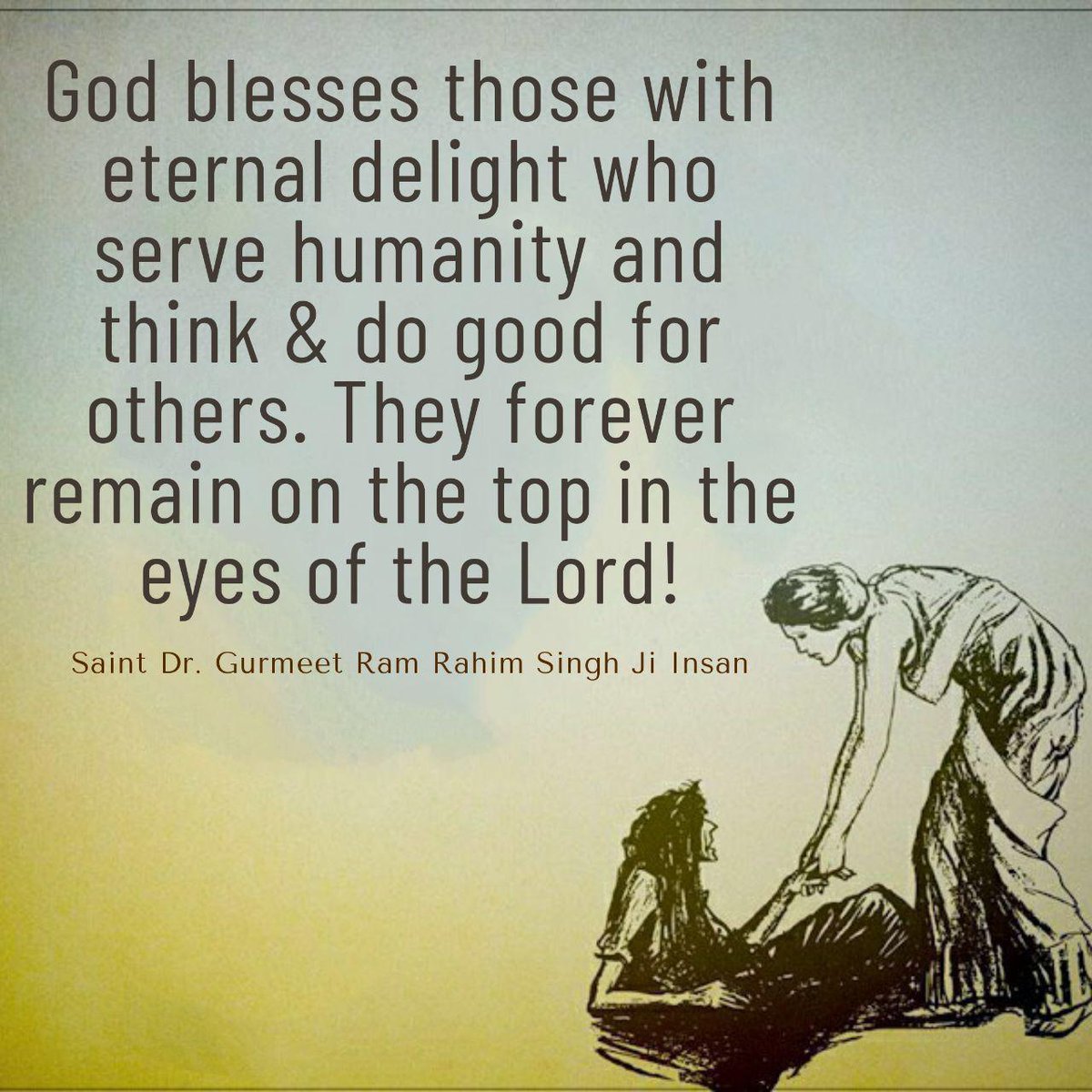 PoojaRa66577063's tweet photo. Serving humanity is the best act. Virtue can be earned by helping the needy. Saint Gurmeet Ram Rahim Ji dedicated 65 million followers of Dera Sacha Sauda Taught #ServeHumanity, and lakhs of people are getting benefitted. https://t.co/ulqpNox3aD