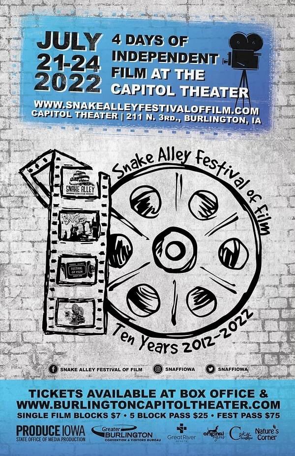 Tickets for the 10th annual Snake Alley Festival of Film are on sale now! burlingtoncapitoltheater.com/snakealleyfest… #SNAFF2022 #filmfest #filmfestival #indiefilm #shortfilm #filmmaking