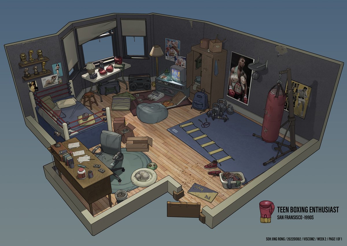 FengZhuDesign's tweet photo. A few more of the "teenager's bedroom" design assignment by our current term 2 students. https://t.co/7KwjG1eljc