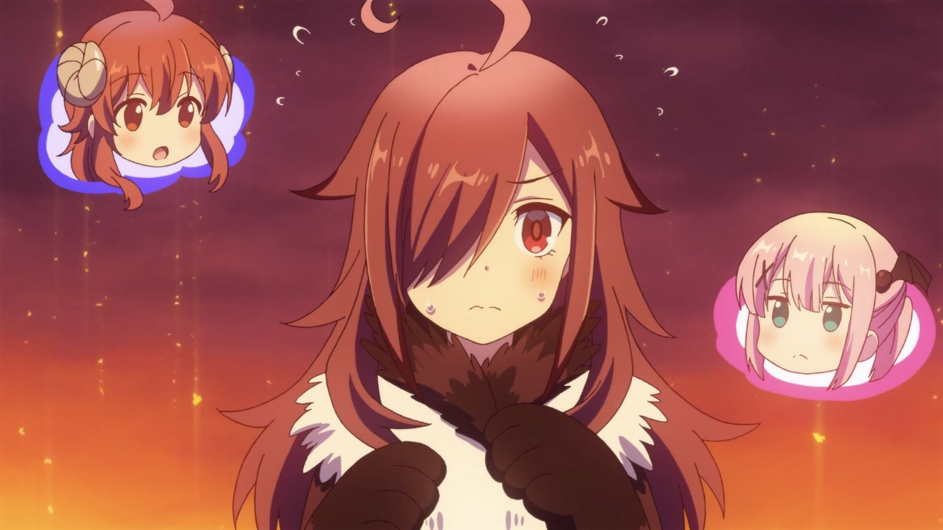 ゆき まちカドまぞく二丁目 12話の感想 1 ミカンちゃんの夢の中で呪いをみつけたけど女の子でした けど 自分のせいでミカンちゃんを不幸にしてたのがわかって消えそうになってました なので ウガルルを現実世界に呼び出そうとしてました まちカド