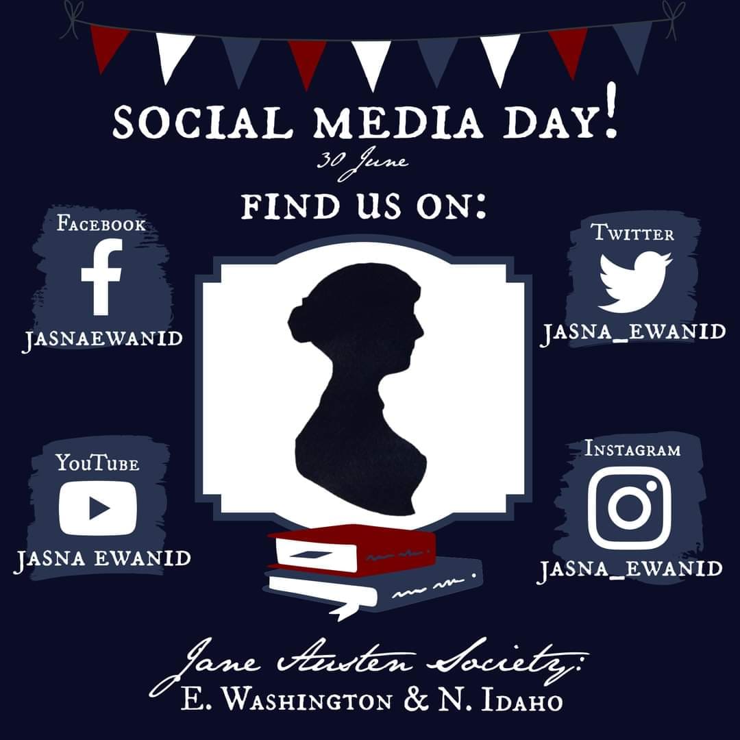 It's Social Media Day! We love connecting about Jane Austen and books with you on our different platforms. Which social media platforms do you think Jane Austen's characters would most likely use? For example, Kitty and Lydia would love TikTok! #SocialMediaDay #JaneAusten