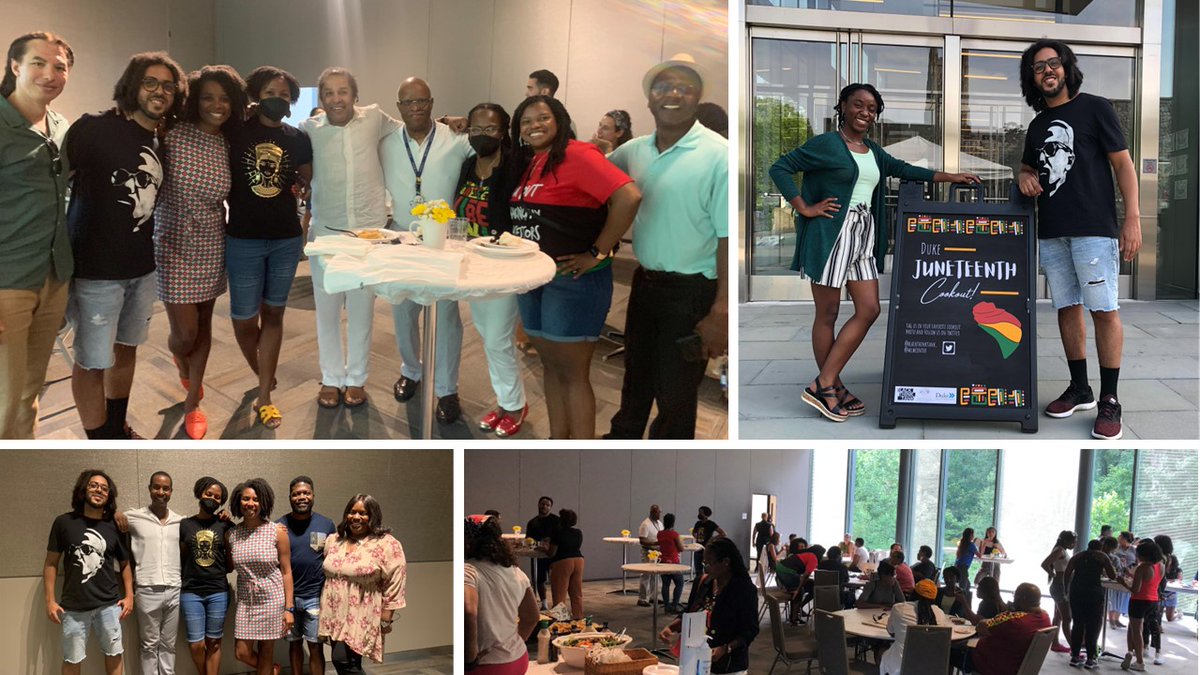 BlackThinkTank_'s tweet photo. The @BlackThinkTank_ partnered with the @mlwcenter to host the first #JuneteenthCookout for our community at @DukeU!
Honoring and celebrating our ancestors while acknowledging how far we still have to go for liberation and equality! #BlackAndProud (1/n) https://t.co/nOZZT7RzvL
