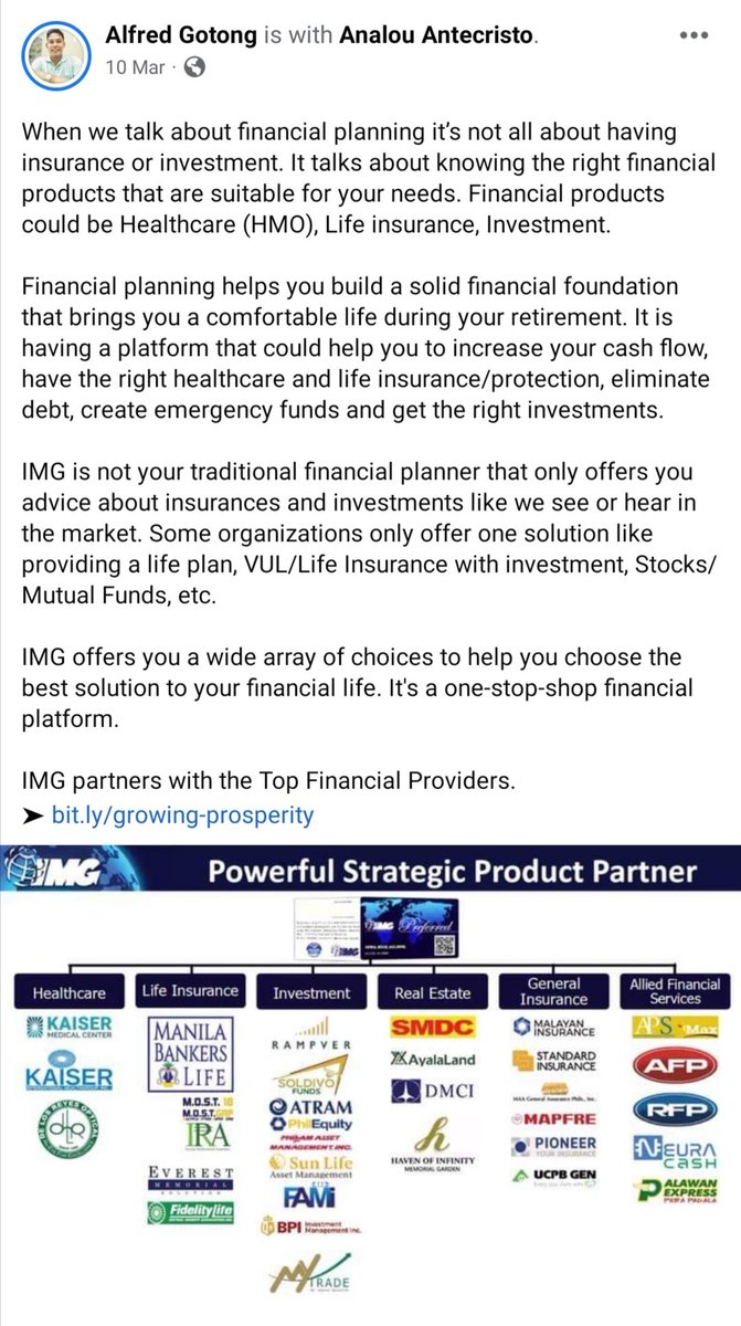 ajgotong's tweet image. IMG offers you a wide array of choices to help you choose the best solution to your financial life. It's a one-stop-shop financial platform.

IMG partners with the Top Financial Providers.
➤ bit.ly/growing-prospe…