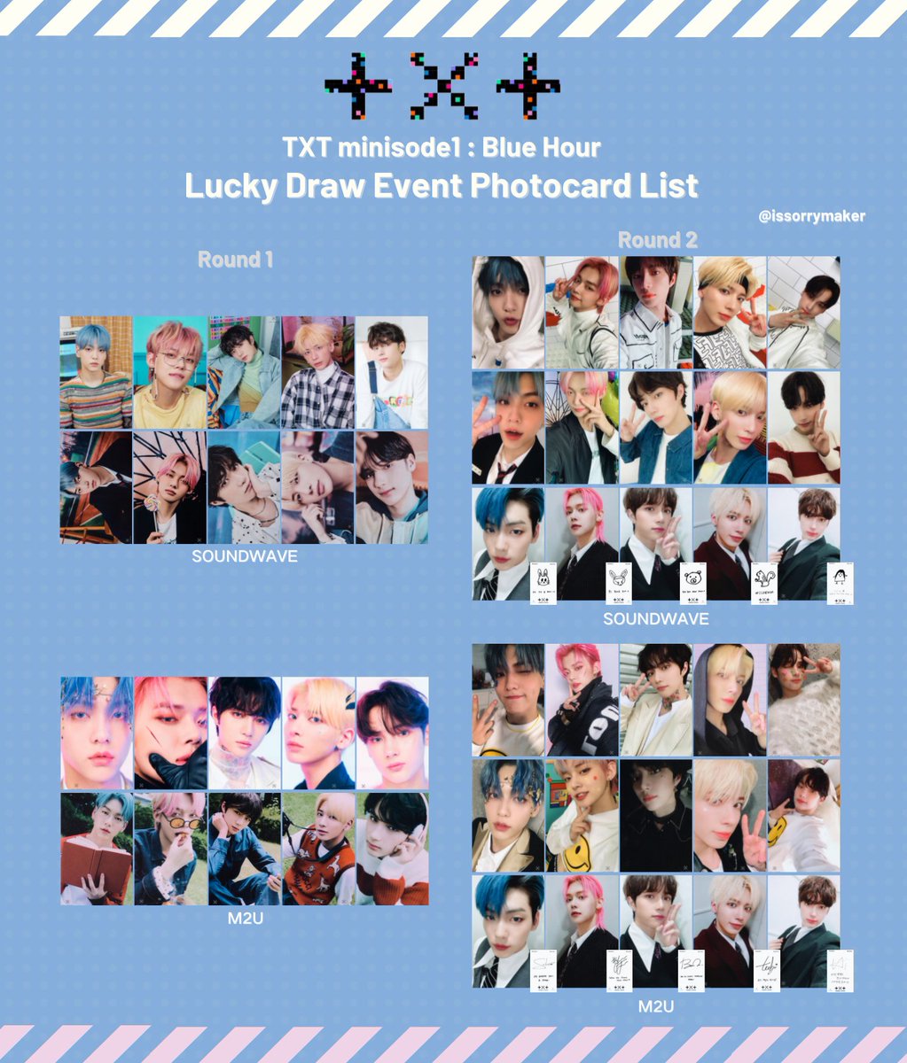 TOMORROW X TOGETHER minisode1 Blue Hour Lucky Draw Photocard List