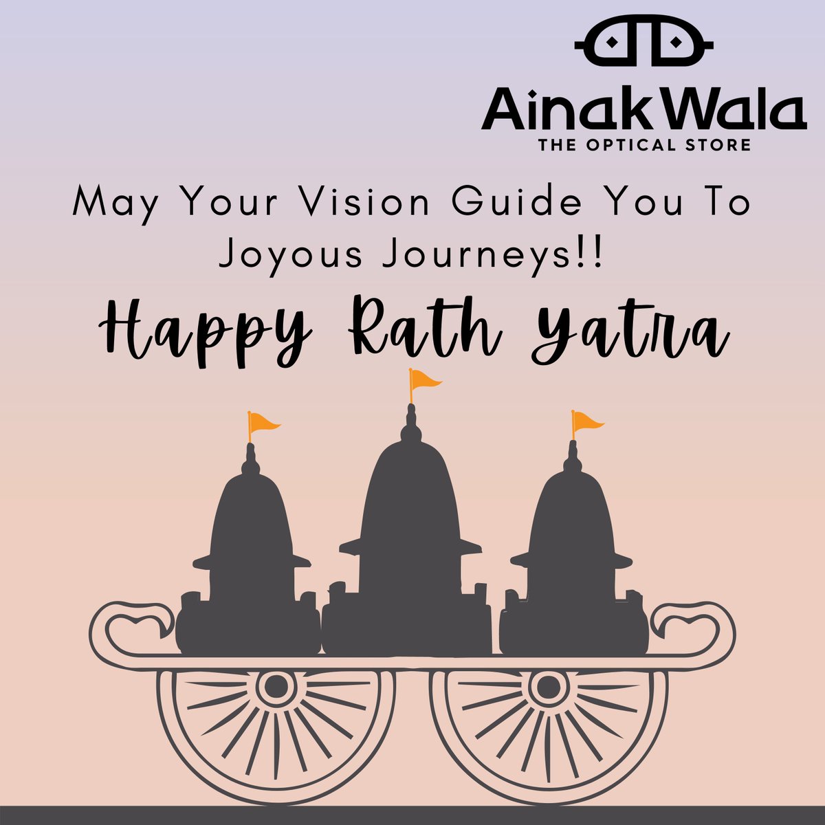 Celebrate the festival of chariots by starting a journey on a happy note #rathyatra
#lord #jagannath #bless #blessings #peace #happiness #vision #eyewear #celebration #Fashion #BeWhoYouAre #letsvogue #AinakwalaStore #sunglasses #eyeglasses  #style #summer #sunglassesfashion