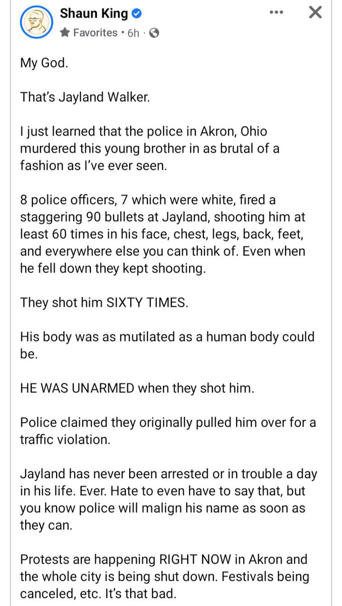 WeWinUnited's tweet photo. It is time for a reckoning. Too many lives lost over a traffic stop. Chasing after a suspect and justifying shooting them is concerning. Reviewed news articles and they open the door for questions. Awaiting the release of the bodycam footage to say more. #JaylandWalker https://t.co/BDhuy0qYG5