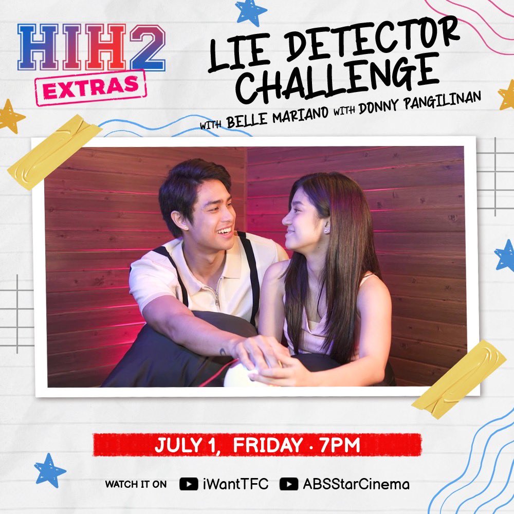 Don't tell a lie, #TagSen 🤫

#HesIntoHerSeason2's <a href="/donnypangilinan/">Donny</a> and <a href="/bellemariano02/">Belle Mariano</a> face the Lie Detector Challenge tonight, 7PM, on <a href="/iwanttfc/">iWant</a> and Star Cinema's official Youtube channels!

HOO-HAH...bangan 😉