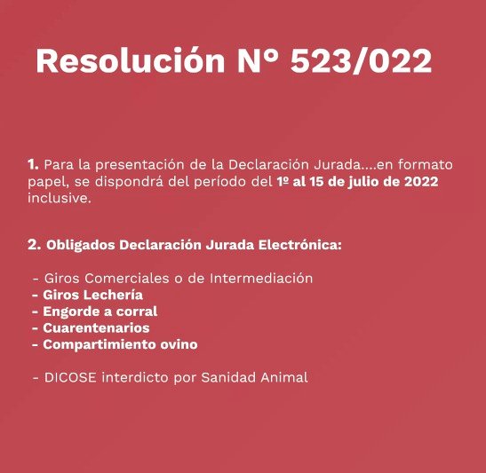 andres_treglia's tweet photo. ⚠️Declaración Jurada #DICOSE 2022.
@MGAPUruguay https://t.co/PxbnSVUFrO