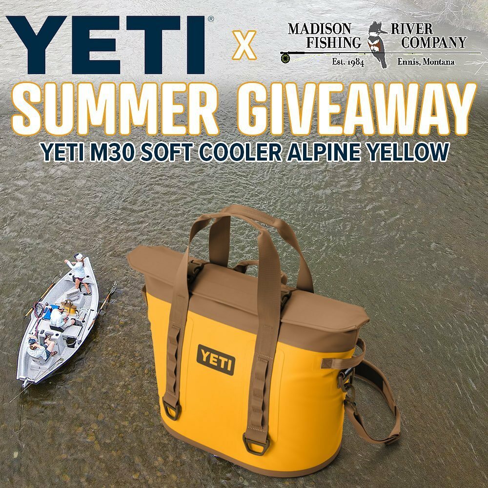 MRFC &amp; YETI are teaming up this summer to give away a Hopper M30 Soft Cooler in the new Alpine Yellow color!  All you have to do is:
 
- like our page
- like this post
- comment and tag 2 friends you'd like to have join you on your next fishing trip with… instagr.am/p/CfdFJ9zDtAd/