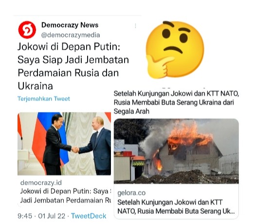 Jelajah513's tweet photo. @PutraErlangga95 @Camelaila1 Kalau ada rekaman perbincangan Jkw dgn Putin, perlu diperdengarkan lagi, mana tau Putin salah dengar omongan Jkw..disuruh stop malah terdengar teruskan... https://t.co/jyqSMG5lxs