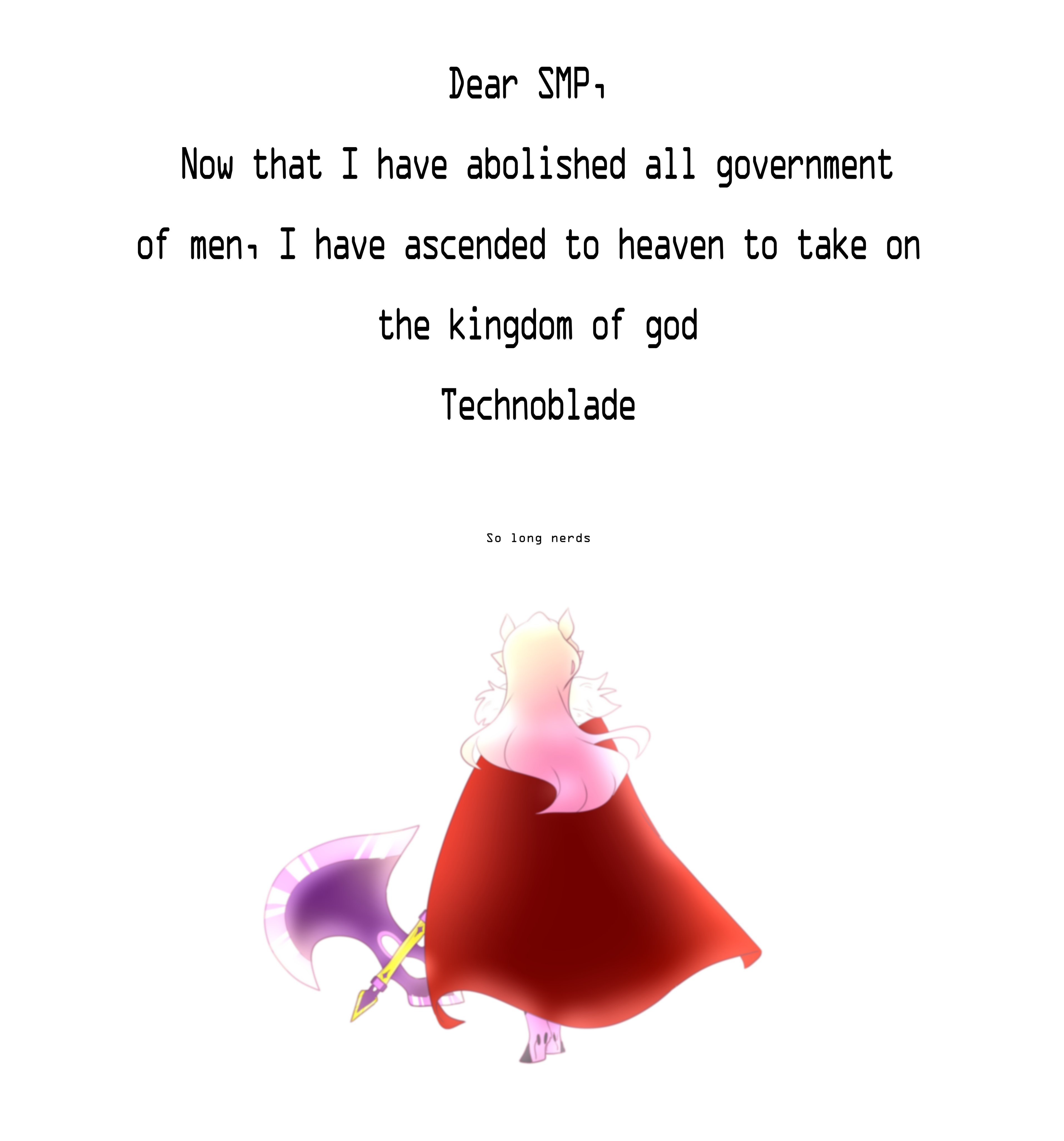 Subscribe to Technoblade — oh for the love of life! Give me immortality,  or