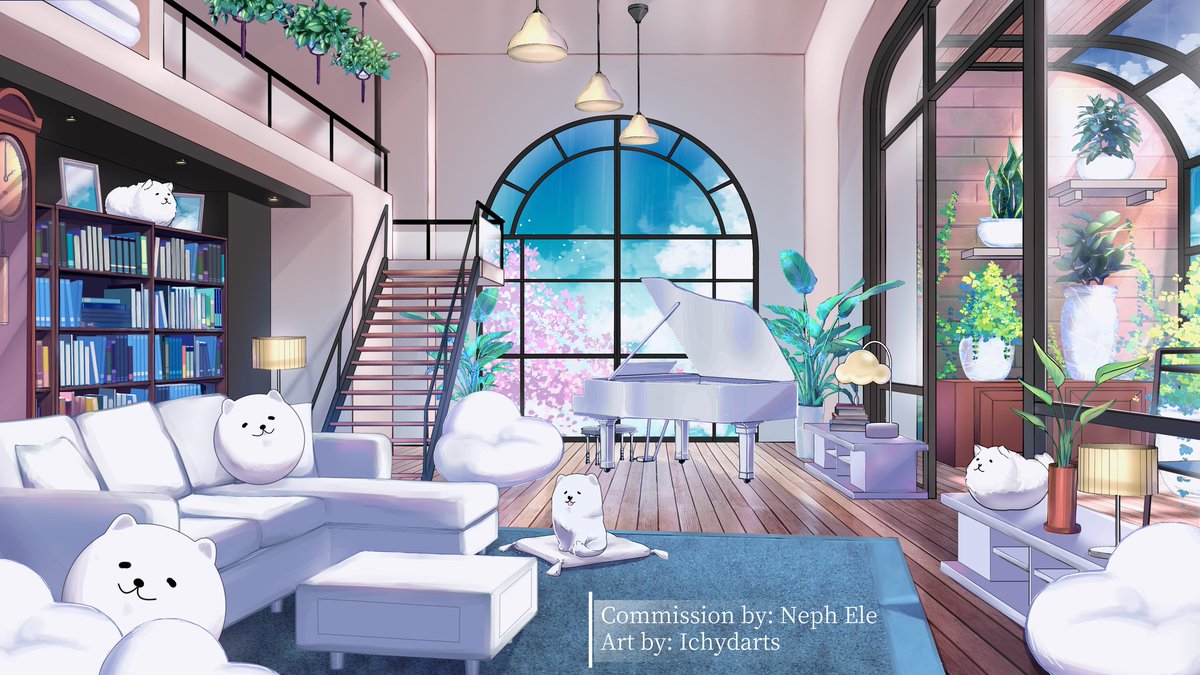 iCHYDarts's tweet photo. Full Background illustration for Streaming ☁️💙✨️ Never done full backgrounds before since drawing vt characters are my main. Super happy it turned out really well! Thank you so much @nephie_vt for making this special art request🥰 https://t.co/Vh2Kn1L5Fq