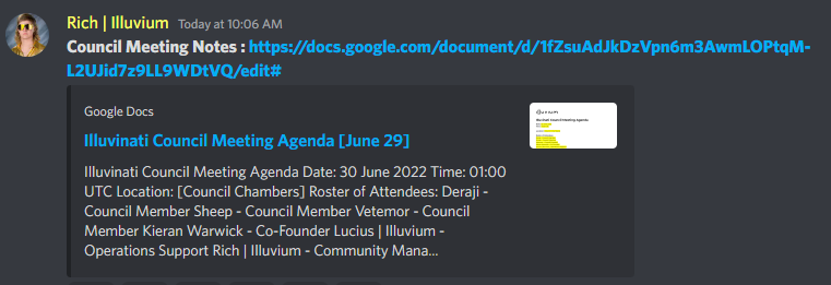 illuvidata's tweet photo. Council Meeting Notes are out! Read all about:

- T5 Sale
- ETH or ILV: RevDis
- @KieranWarwick's IP
- RevDis Implementation
- Burning sILV2
- Forge 11P23/24
- @illuviumio dates
- Governance v2 updates
- Governance Forum
- IIP 23 Forge Votes

https://t.co/il4Nkhp358

#Infoluvial https://t.co/DJHLbH8HEx
