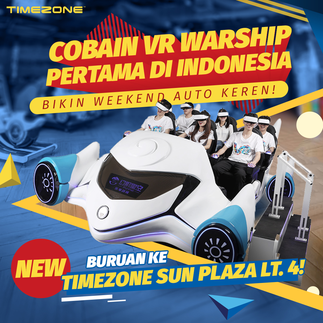 Timezone_ID's tweet photo. Panggilan kepada warga Medan!📢
Ada kabar gembira nih........ Mulai hari ini, kalian bisa cobain VR Warship pertama di Indonesia, lho! Cuss buruan ke Timezone Sun Plaza Medan Lt. 4!
#TimezoneSeru #SuperMoments #TimezoneFunApp https://t.co/MyugNlbHQZ