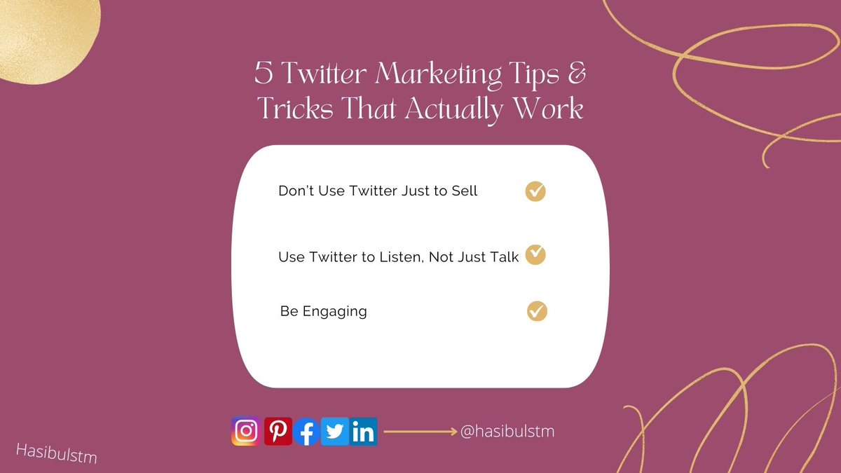 hasibulstm's tweet image. 5 Twitter Marketing Tips &amp;amp; Tricks That Actually Work

#marketing #twitter #tips #digitalmarketing  #TwitterMarketing