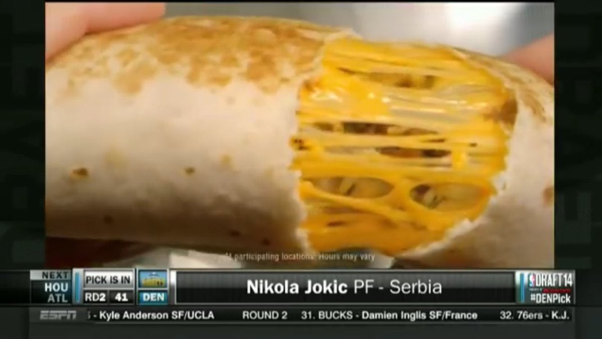 Jokic got drafted during a Taco Bell commercial and now he's the highest paid player of all-time