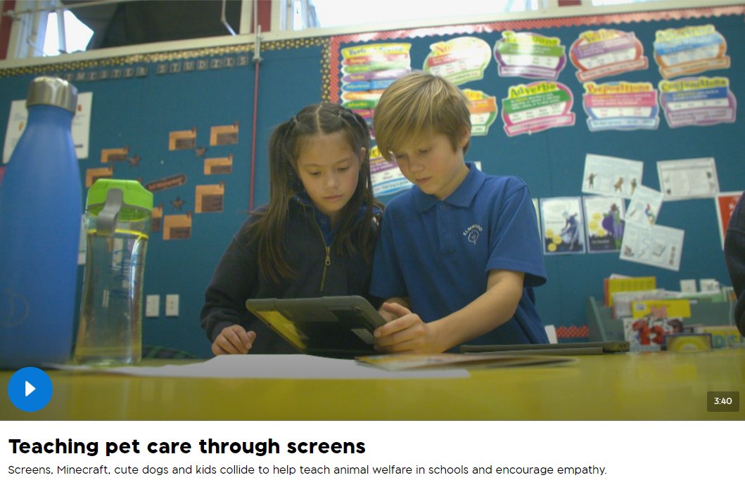 Great to see <a href="/Microsoft/">Microsoft</a> Global Training Partner @ImpactedNZ, <a href="/RNZSPCA/">SPCA New Zealand</a> and Elmwood Normal School’s mahi using Minecraft: Education Edition showcased on Seven Sharp last night! To hear the full story (and see some cute pets) watch the Seven Sharp clip here: tvnz.co.nz/shows/seven-sh…