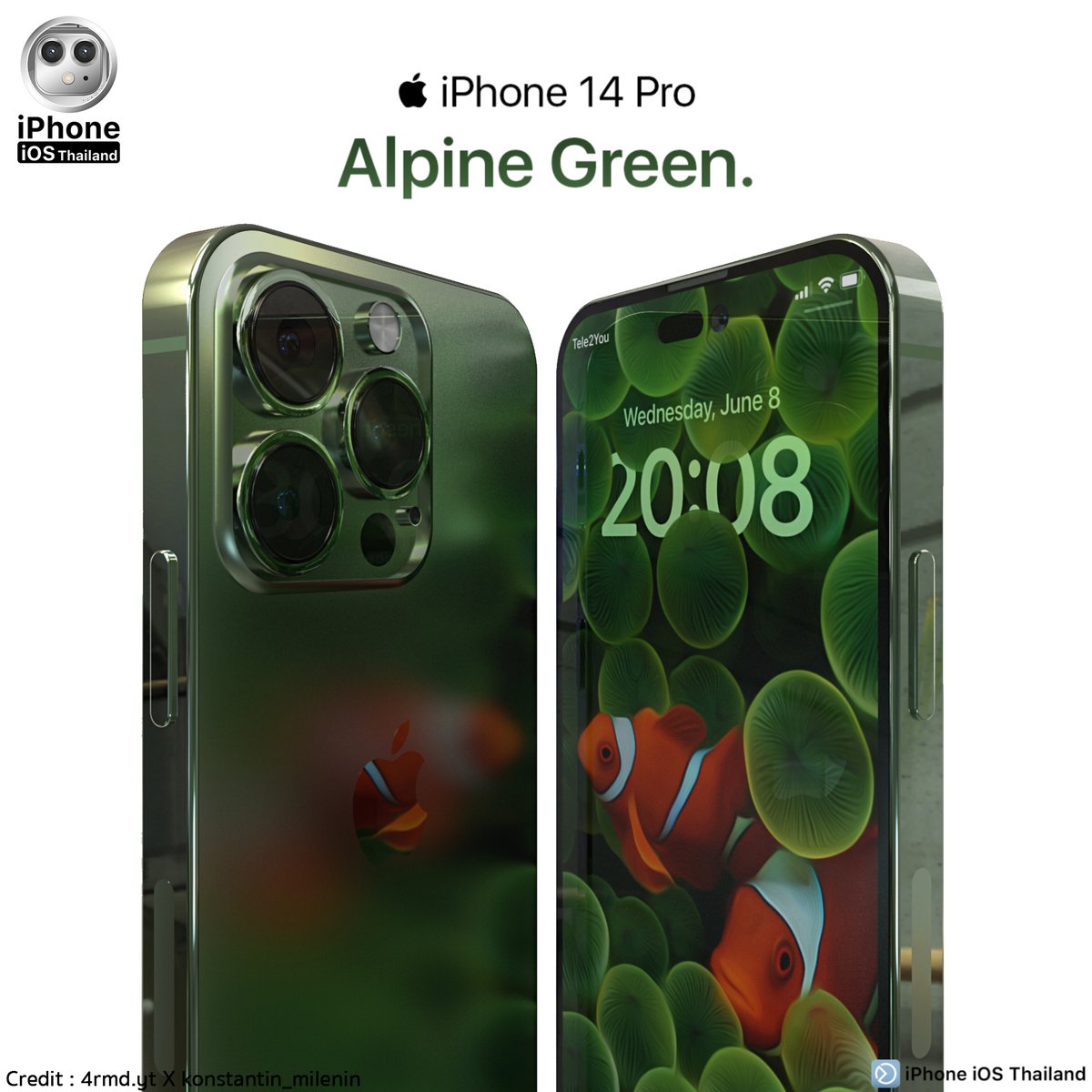 iPhoneiOSth's tweet photo. iPhone 14 Pro Alpine Green
https://t.co/Hh4WTO0UFb
#iPhoneiOSThailand
#Apple #iPhone14Pro #AlpineGreen #Concept #Render #Design
#เธเนเธงเธขเนเธซเธฅเธทเธญเธเธนเนเนเธเนiPhone #iPhoneSupport https://t.co/fzXrBDeBqU