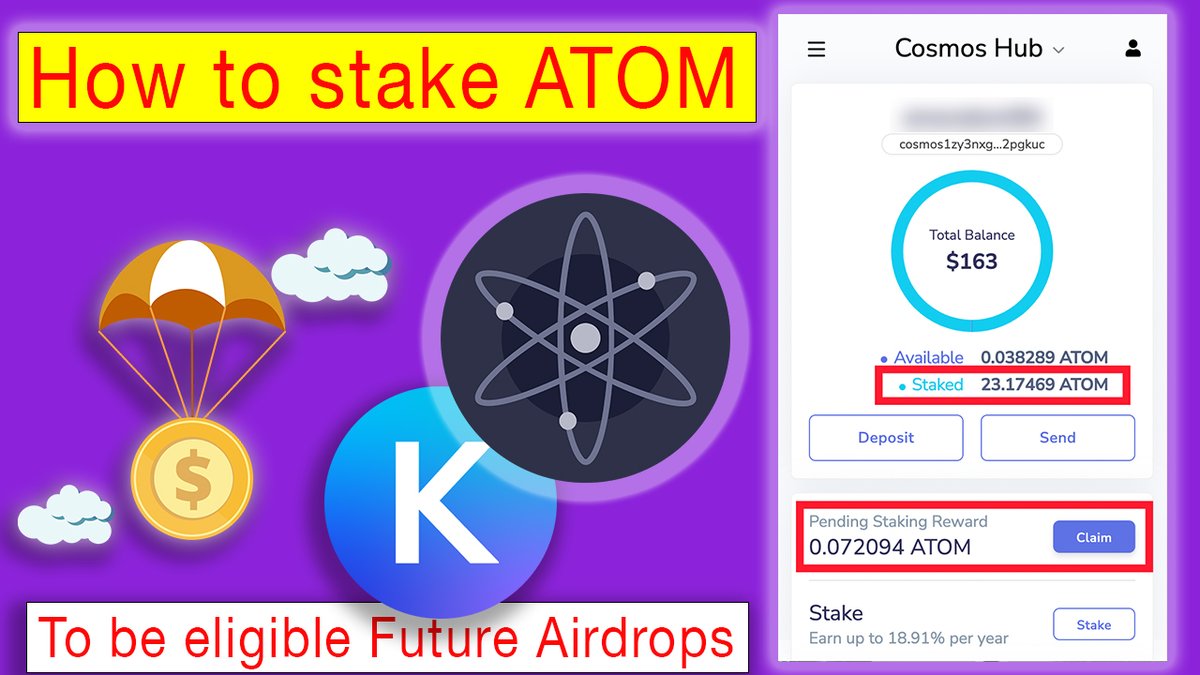 onlinetechstudi's tweet photo. How to stake ATOM using Keplr wallet, To be eligible Cosmos ecosystem Airdrops. Beginners guide.

Video Guide: https://t.co/7X8a90ziih

#cosmos  #atom #Stake #CosmosEcosystem  #Delegate #Airdrop https://t.co/SDAj59XvWU